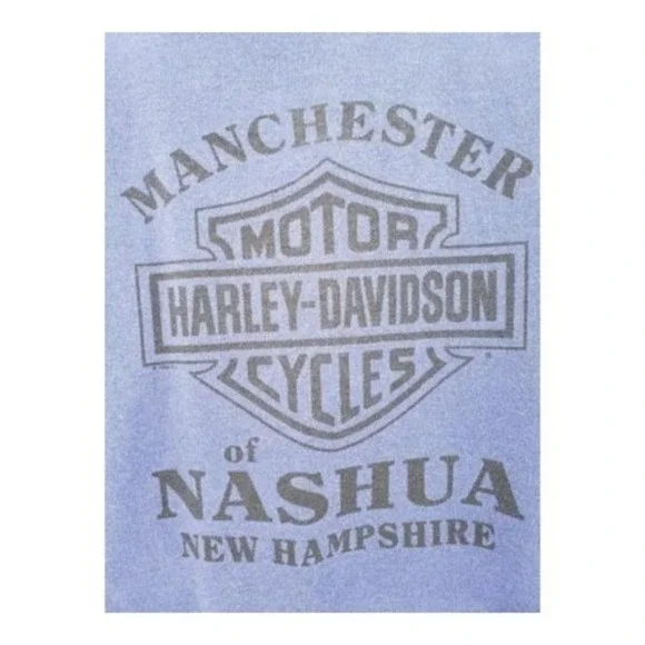 Harley Davidson Nashua NH Mens Purple Long Sleeve Polo Shirt Size Large